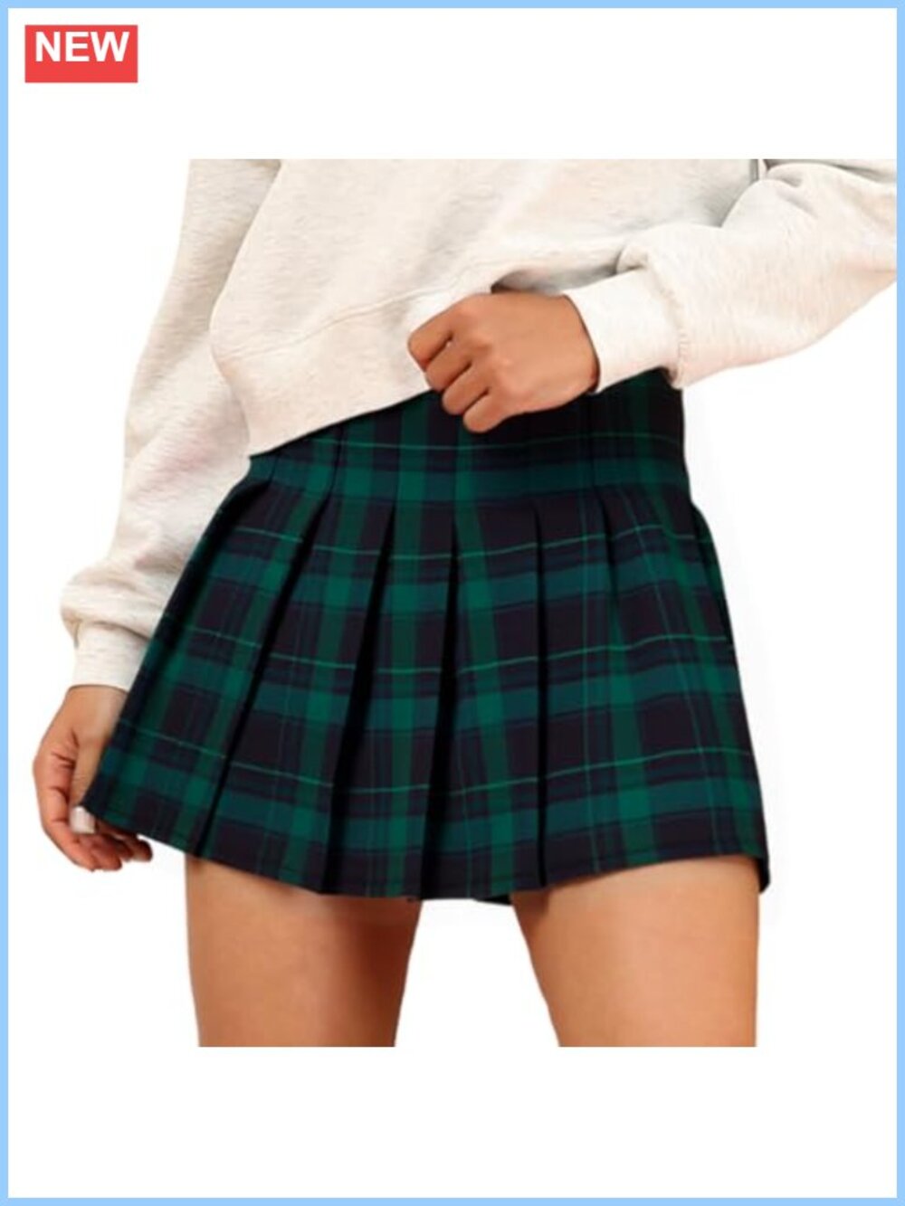 Women's Pleated Tennis Skort with Built-in Shorts High Waisted Golf Skirt
